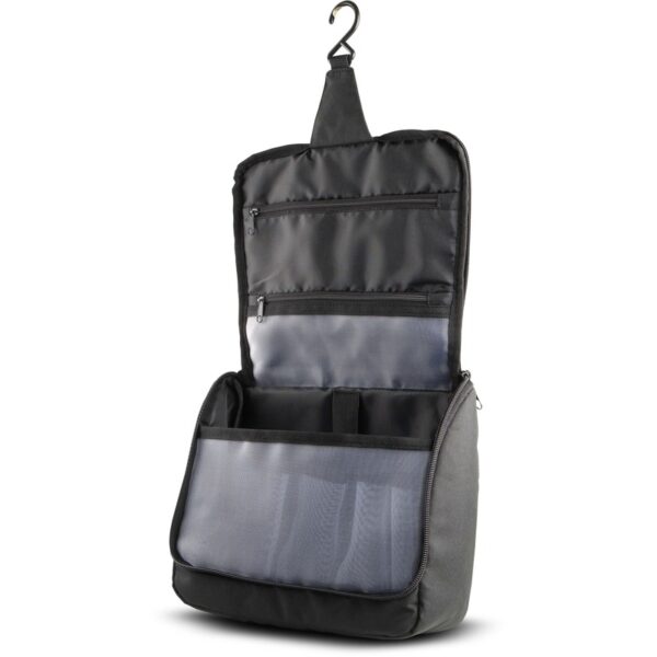 Hangende toilettas - make-up tas - zwart - Op Reis - 23 x 19 cm - volwassenen en kinderen