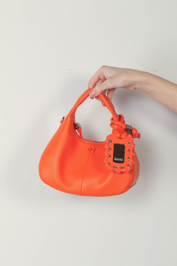 Ganni Tas oranje Polyester, Polyurethaan ganni-tas-hobo-mini-grained-russet-orange-OneSize