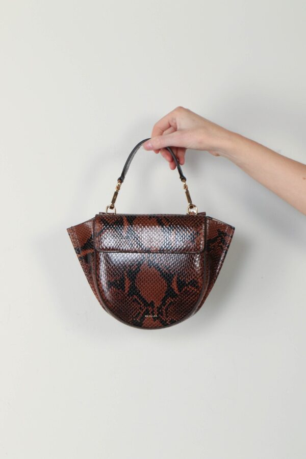 Wandler Tassen bruin maat Leer wandler-tas-hortensia-mini-brown-python-One Size