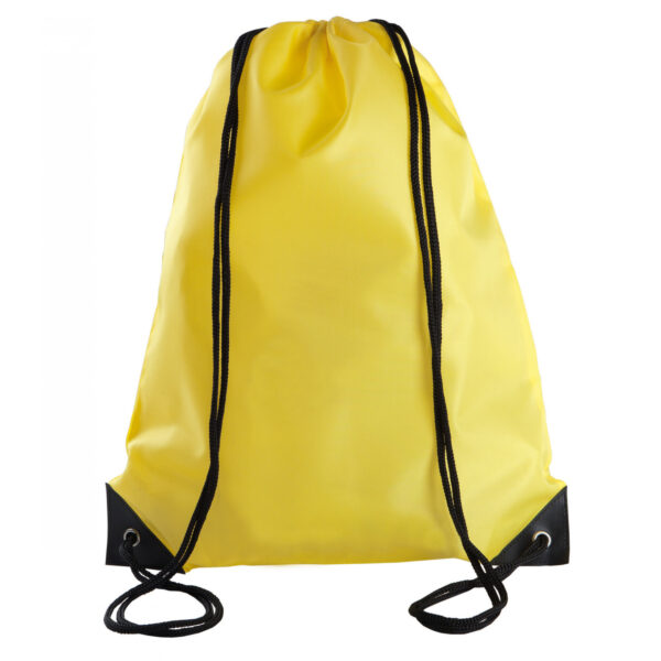 Gymtas met rijgkoord - geel - 34x44 cm - 11L - rugzak - polyester