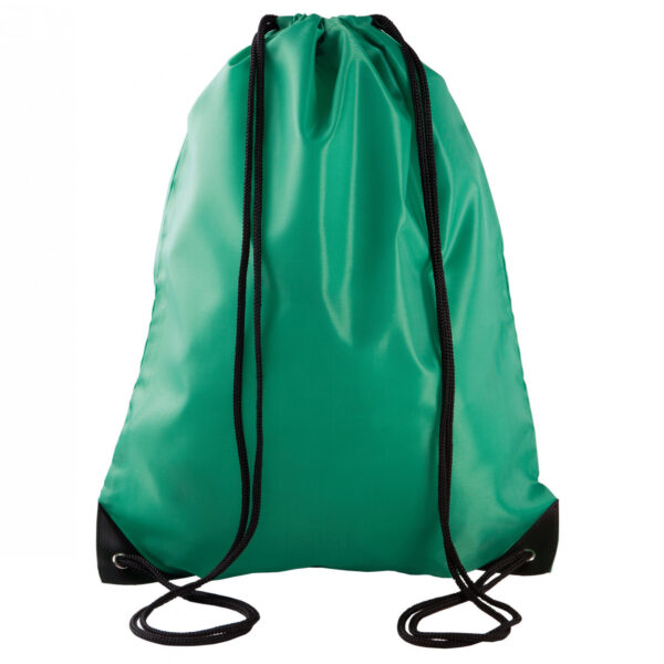Gymtas met rijgkoord - grasgroen - 34 x 44 cm - 11L - sport draagtas - polyester - verstevigde hoeke