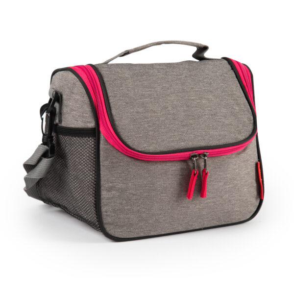 Plasticforte Koeltas/lunchtas Callela - taupe/roze - 6.5 liter - 17 x 26 x 20 cm - strand - lunchtas