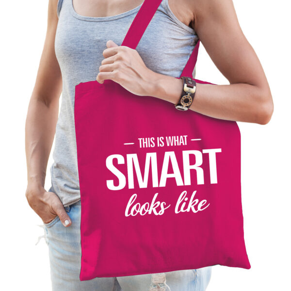 This is what smart looks like cadeau tas roze voor intelligente dames