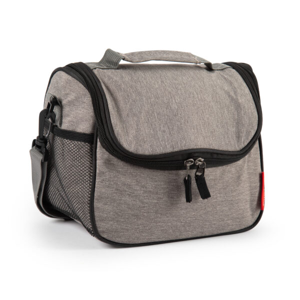 Plasticforte Koeltas/lunchtas Callela - taupe/zwart - 6.5 liter - 17 x 26 x 20 cm - strand - lunchtas