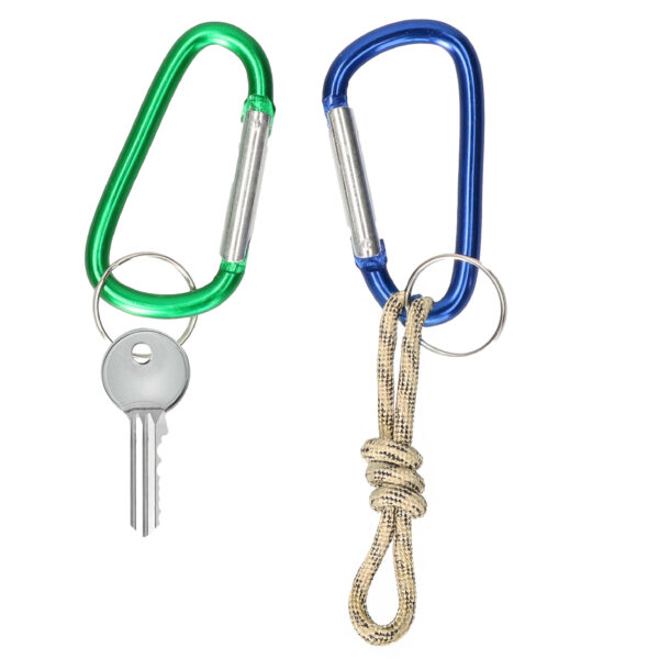 DID Karabijnhaak aluminium - set van 2x stuks - 7.5 cm - beveiligingshaak