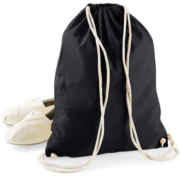 Gymtas rugtas Sporty - zwart - met rijgkoord - 47 x 35 cm - 12L