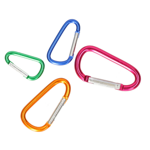 DID Karabijnhaak aluminium - set van 4x stuks - beveiligingshaak