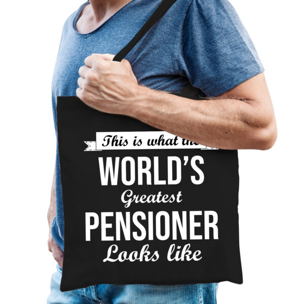 Worlds greatest pensioner tas zwart heren pensioen / VUT kado