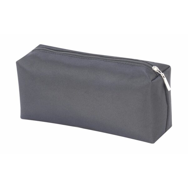 Klassieke toilettas/make-up etui - zwart - 18 x 8.5 x 5 cm - Makeuptas