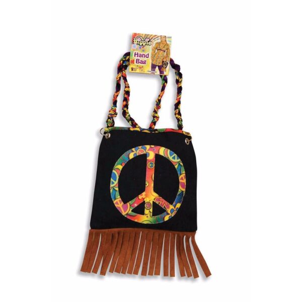 Carnaval verkleed tas - Hippie schoudertas - Peace - Flower Power