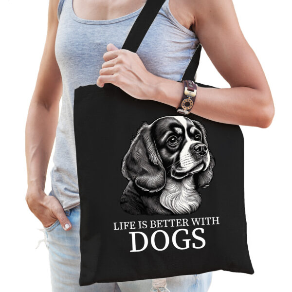BD Cadeau tas voor hondenliefhebbers - zwart - Cavalier King Charles