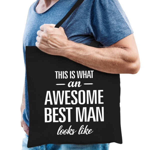 Awesome best man cadeau tas zwart voor heren