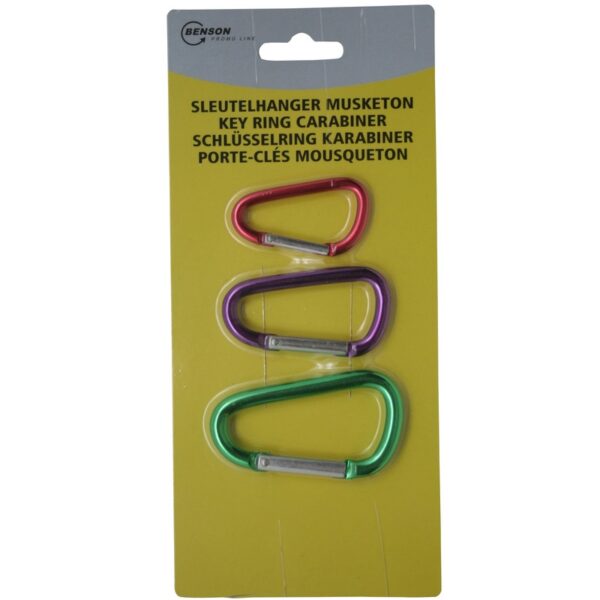 Benson Karabijnhaken - 6x stuks - musketon sleutelhanger