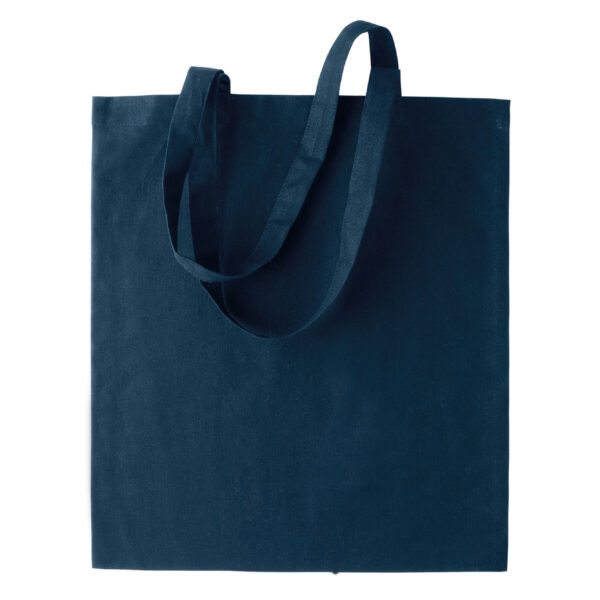 10x stuks basic katoenen schoudertasje in het donkerblauw 38 x 42 cm