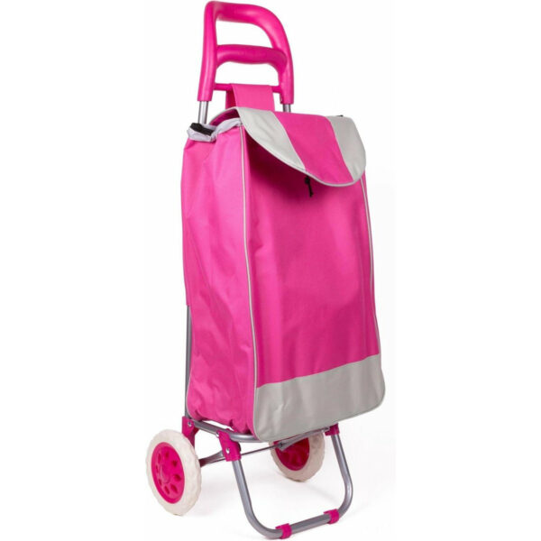 Benson Boodschappentrolley - roze - 96 x 34 x 21 cm - 40 liter