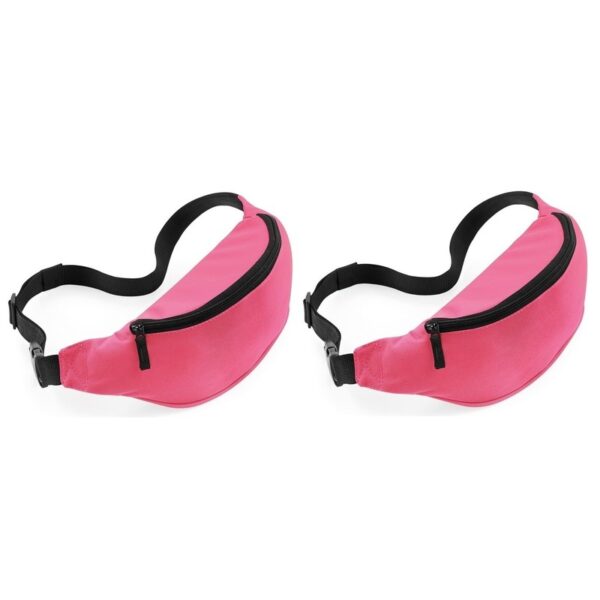 2x Midden roze festival heuptasjes 38 cm