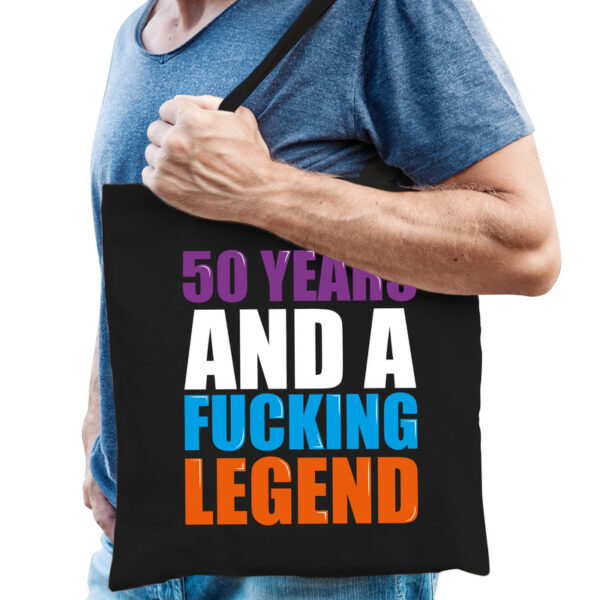 50 year legend kado tas zwart voor heren