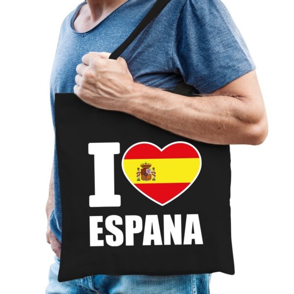 Zwarte katoenen Spanje tas I love Espana