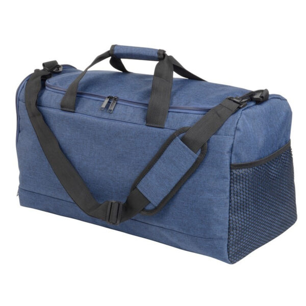 Sporttas/weekendtas met schoenenvak - blauw - 54 x 31 x 26 cm - 40L