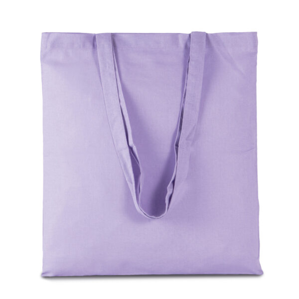 2x stuks basic katoenen schoudertasje in het lila paars 38 x 42 cm
