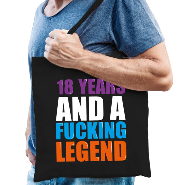 18 year legend kado tas zwart voor heren