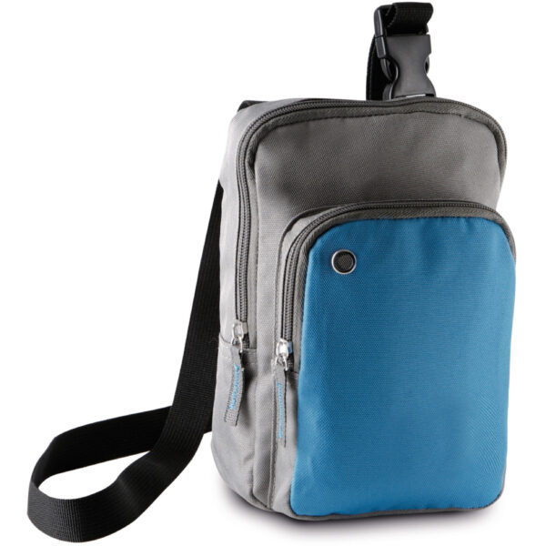 Reportertasje blauw met grijs