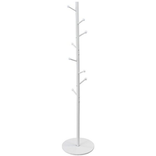 Gerimport Kapstok - wit - staal - 8 knoppen - 40 x 173 cm - staand