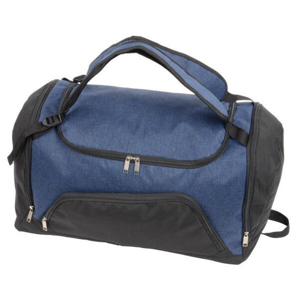 Blauwe sporttas/weekendtas/rugtas - 55 x 30 x 28 cm