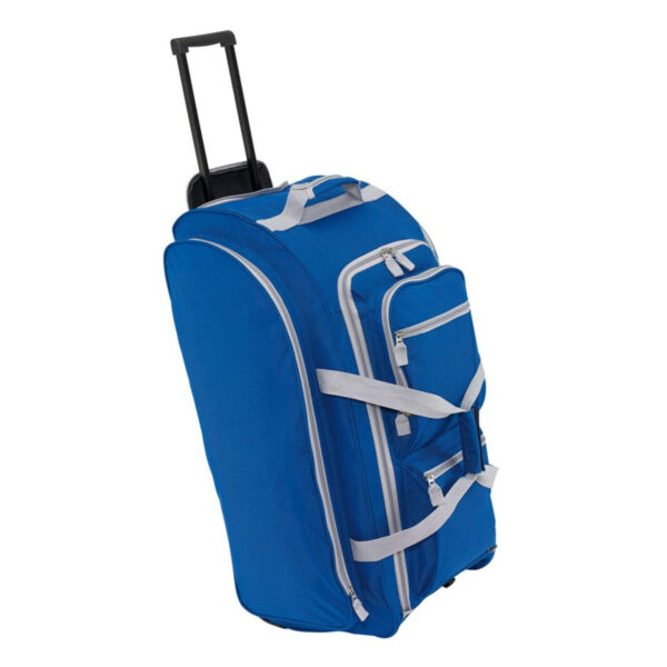 Reistas/weekendtas trolley Greenland - 75x30x33 cm - 9 vakken - blauw