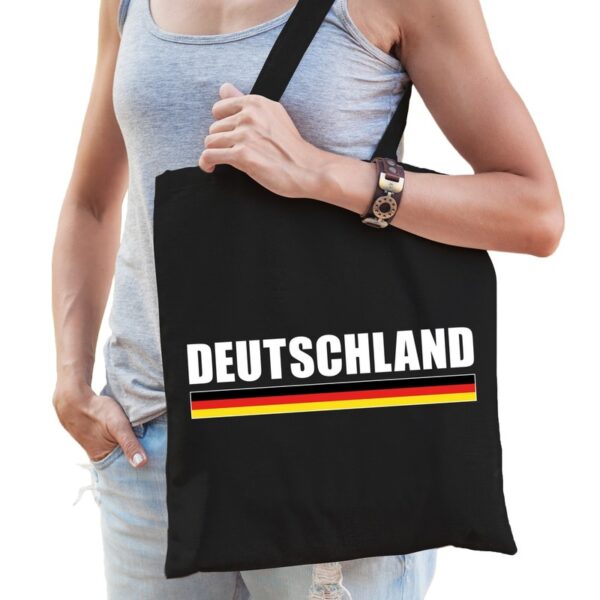 Zwarte katoenen Duitsland tas Deutschland