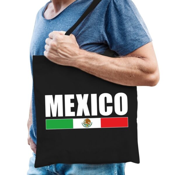 Zwarte katoenen tas Mexico