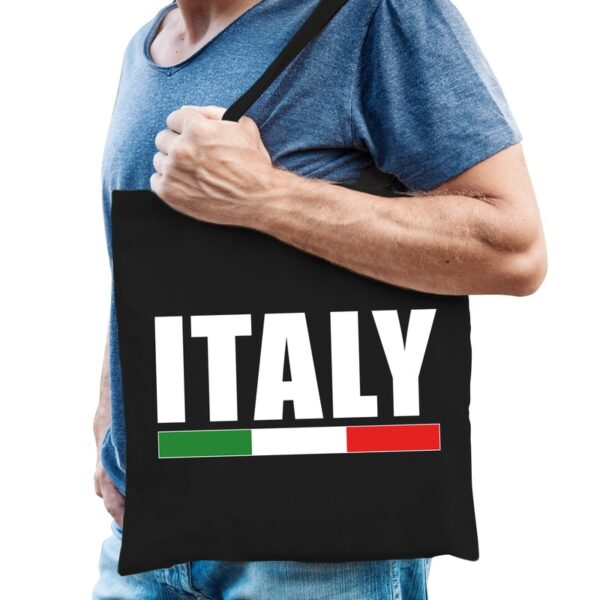 Zwarte katoenen Italie tas Italy
