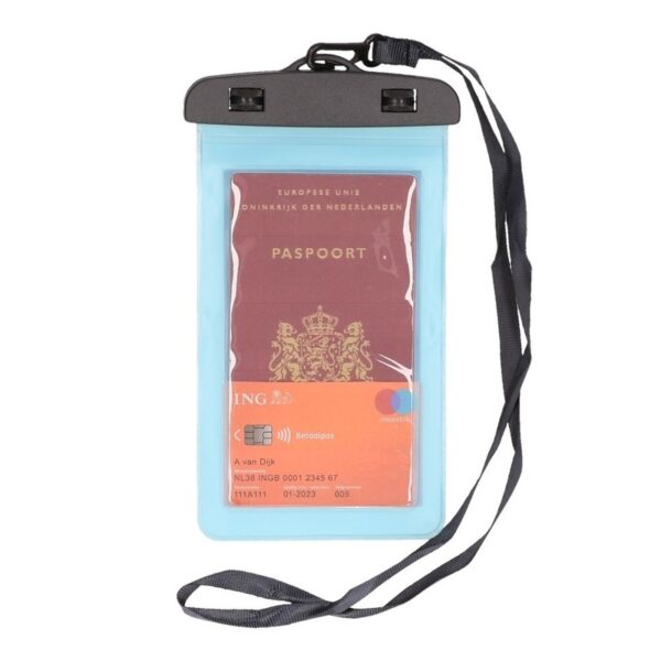Bellatio Design Telefoonhoesje - 1x - blauw - 21x11,5 cm - waterdicht
