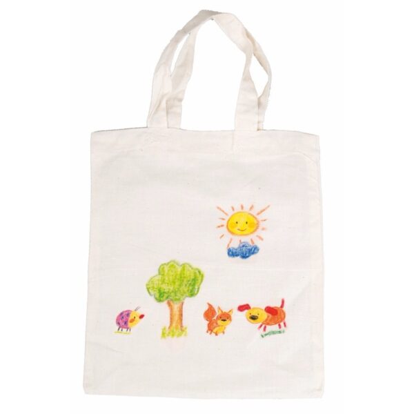 Inkleurbaar tasje DIY - vlinder motief - 38 x 42 cm