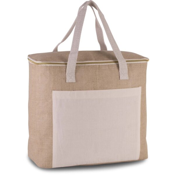 Kimood Grote koeltas jute/canvas - 38 x 32 x 16 cm - 20 liter - Koeltassen