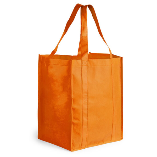 Boodschappen tas/shopper BIGGY - oranje - 38 x 33 x 25 cm - Stevige boodschappentassen/shopper bag