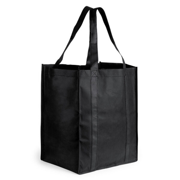 Boodschappen tas/shopper BIGGY - zwart - 38 x 33 x 25 cm