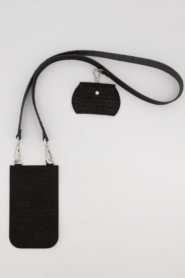 Grote Maten leren tas, Dames, zwart, Maat: One Size, Leer, Ulla Popken