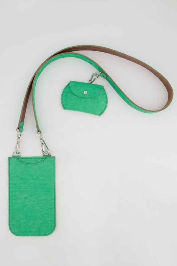 Grote Maten leren tas, Dames, groen, Maat: One Size, Leer, Ulla Popken
