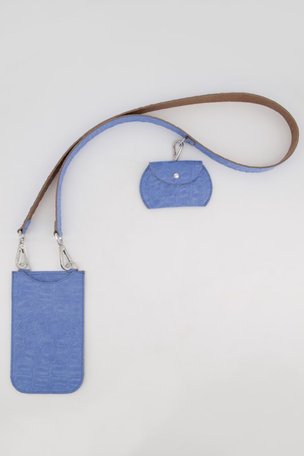 Grote Maten leren tas, Dames, blauw, Maat: One Size, Leer, Ulla Popken