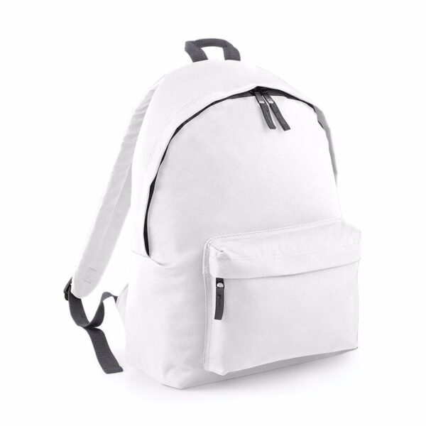 Bagbase Rugtas - wit - 18L - 42 x 31 cm - schooltas met voorvak - rugzak