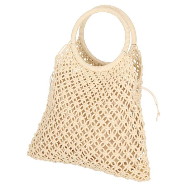 Sarlini handtas/boodschappentas Macram? - creme - damestas