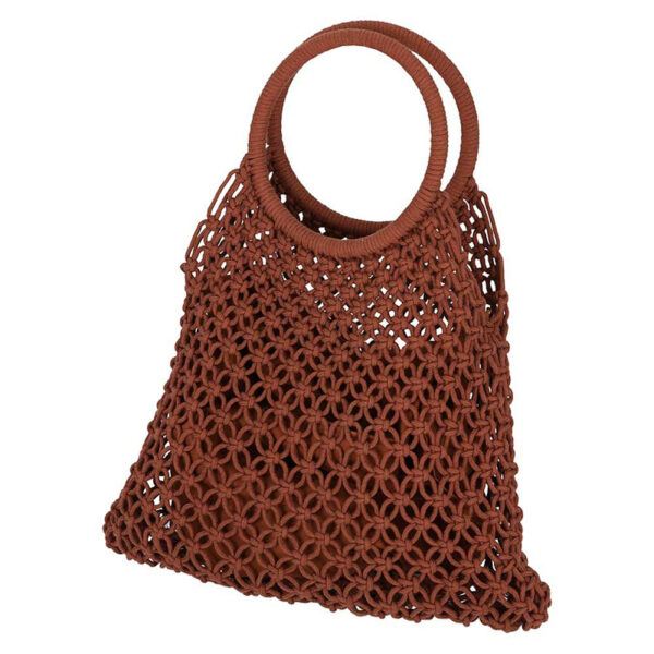 Sarlini handtas/boodschappentas Macram? - cognac - damestas