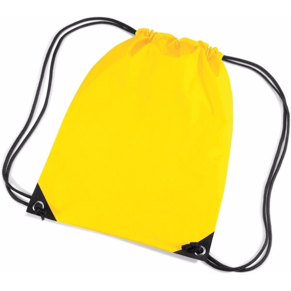 Gele gymtas met koordsluiting