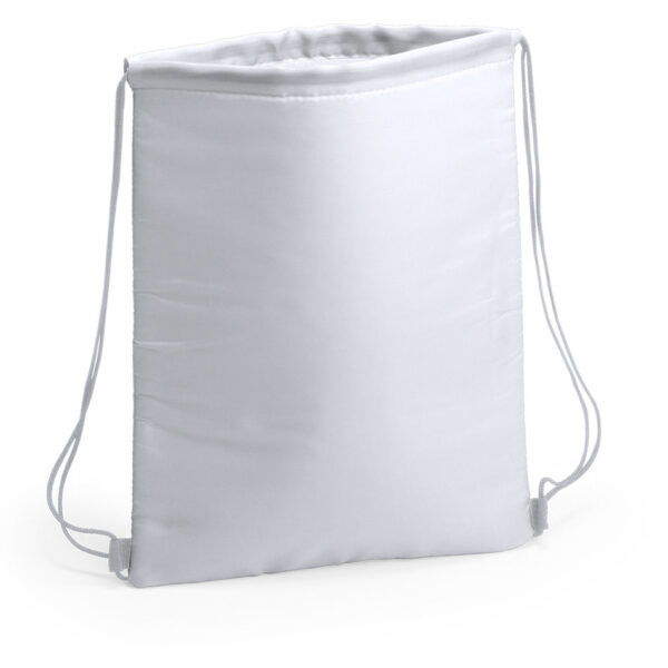 2x stuks witte koeltas rugzak/gymtas 32 x 42 cm met drawstring/rijgkoord