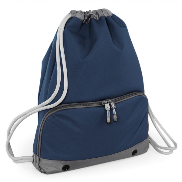 Gymtas Rugtas - 2x - navy blauw - 49 x 35 cm - 18L - polyester