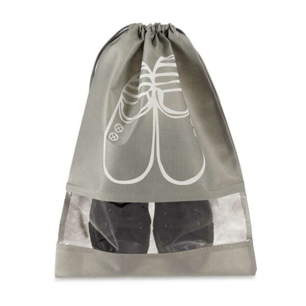 Arte R Schoenentas - grijs - 1 paar - 36 x 43 cm - reis opbergtas