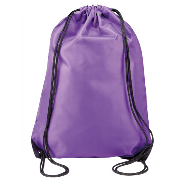4x stuks sport gymtas/draagtas paars met rijgkoord 34 x 44 cm van polyester