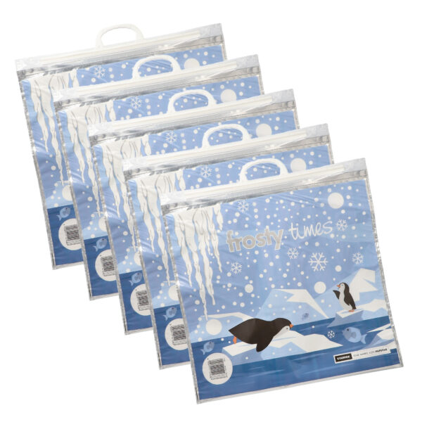 Papstar Draagtas koeltas - 10x - Frosty Times - 18 Liter - 52 x 52 cm