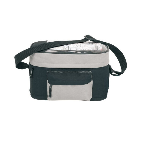 Fiets koeltas zwart/grijs - 8 liter - Stuurtas voor de fiets met koeltas - 30 x 15 x 18 cm